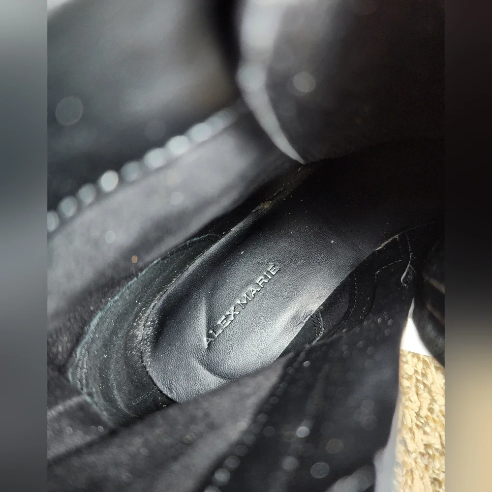 Alex Marie Tialana Rhinestone Buckle Leather Bootie NWOT Size 10 - Picture 4 of 9